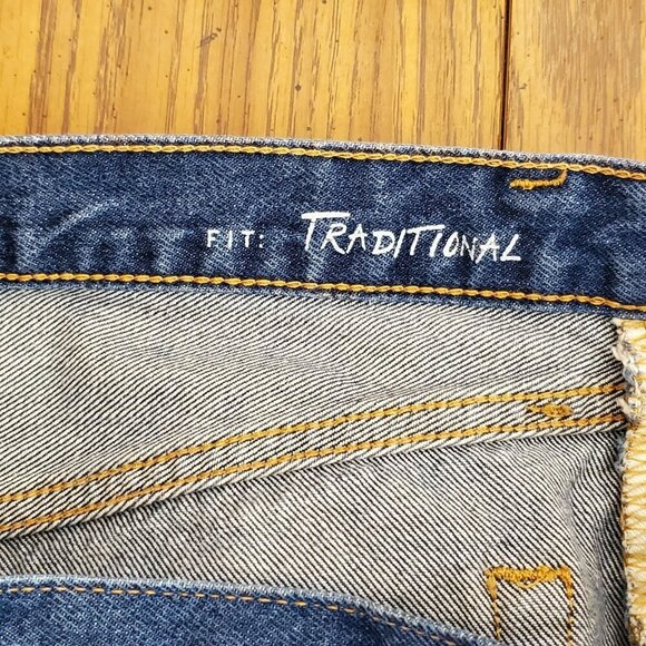 Eddie Bauer Mens Blue Jeans 34x34 Traditional Fit 100% Cotton Denim - Picture 9 of 11